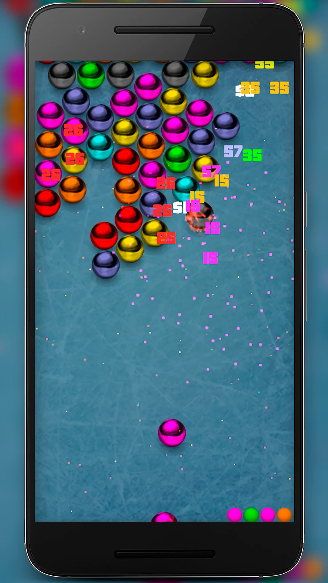 Magnetic balls bubble shoot screenshot
