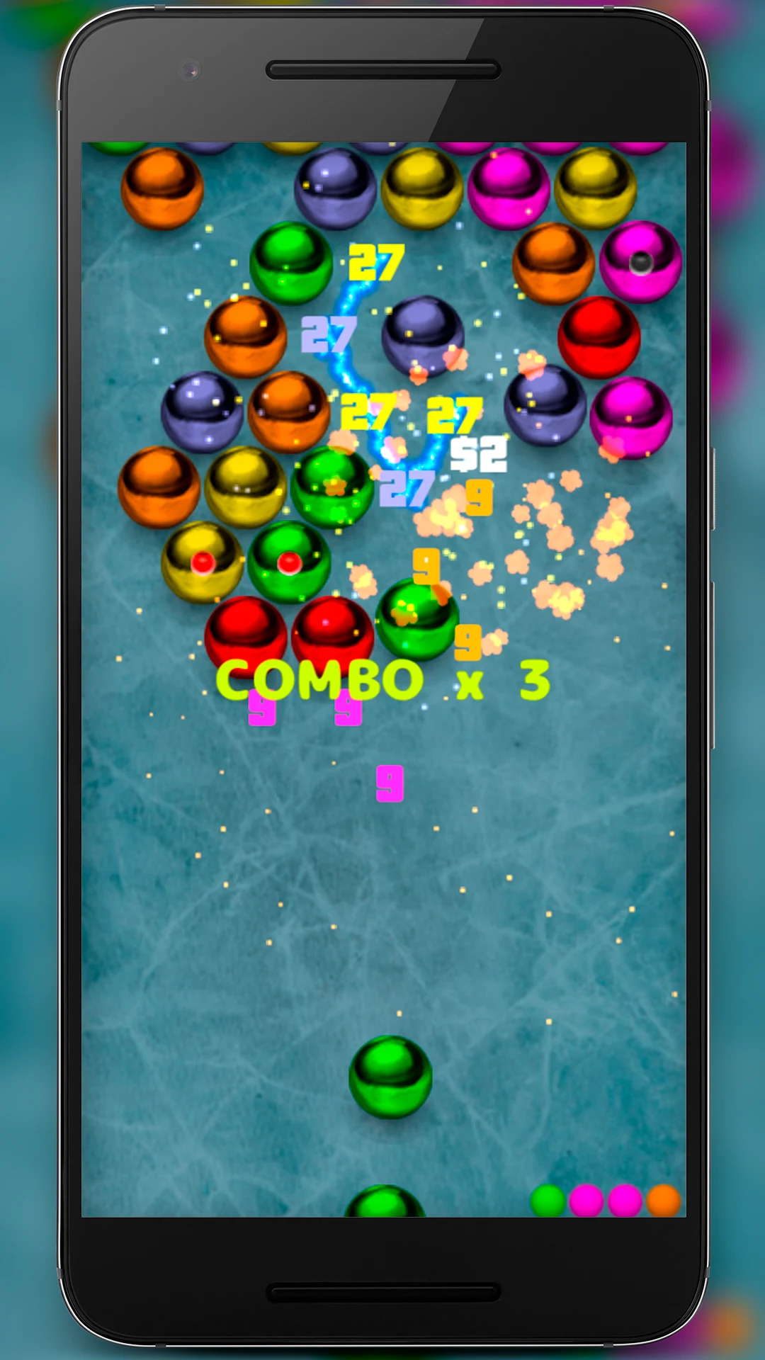 Magnetic balls bubble shoot screenshot